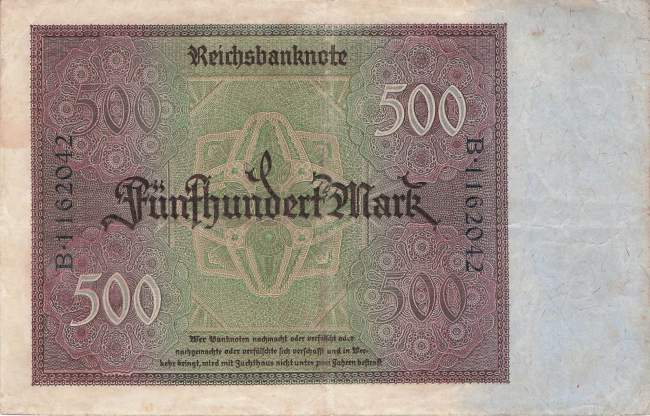 500 Mark 1922 ro.70 B
